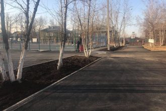 Благоустройство площадки возле школы № 29 завершится до конца недели