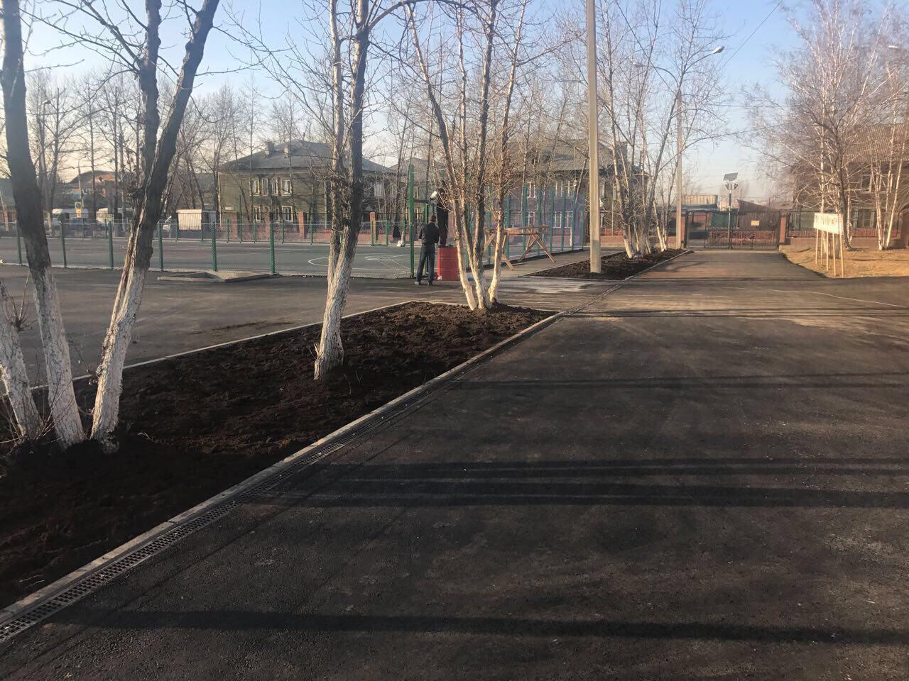 Благоустройство площадки возле школы № 29 завершится до конца недели