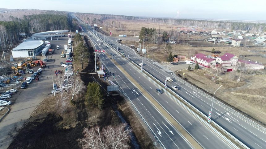 В Ангарском районе открыли движение по отремонтированному участку трассы Р-255 «Сибирь»