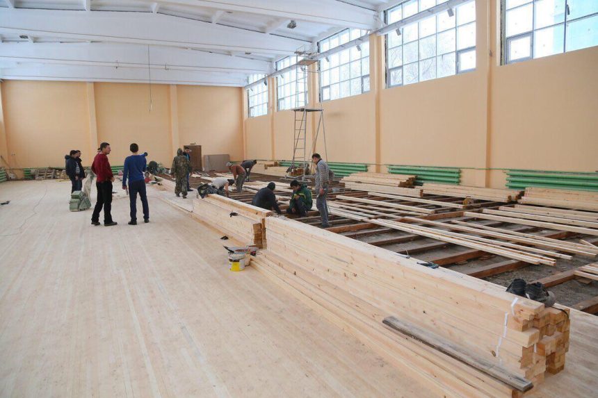 В Иркутске завершается ремонт спорткомплекса «Авиатор»
