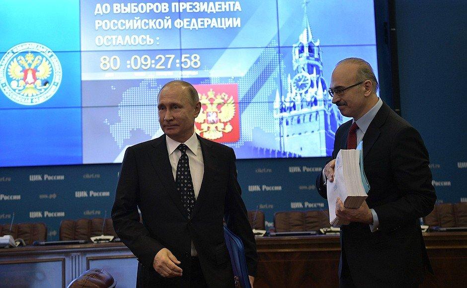 Владимир Путин подал документы в ЦИК РФ