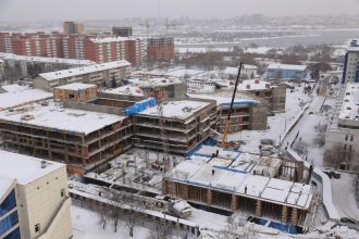 Степень готовности строящейся школы 19 в Иркутске составляет 50 %