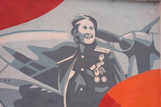 100-метровое граффити, посвященное Победе, появилось в Иркутске