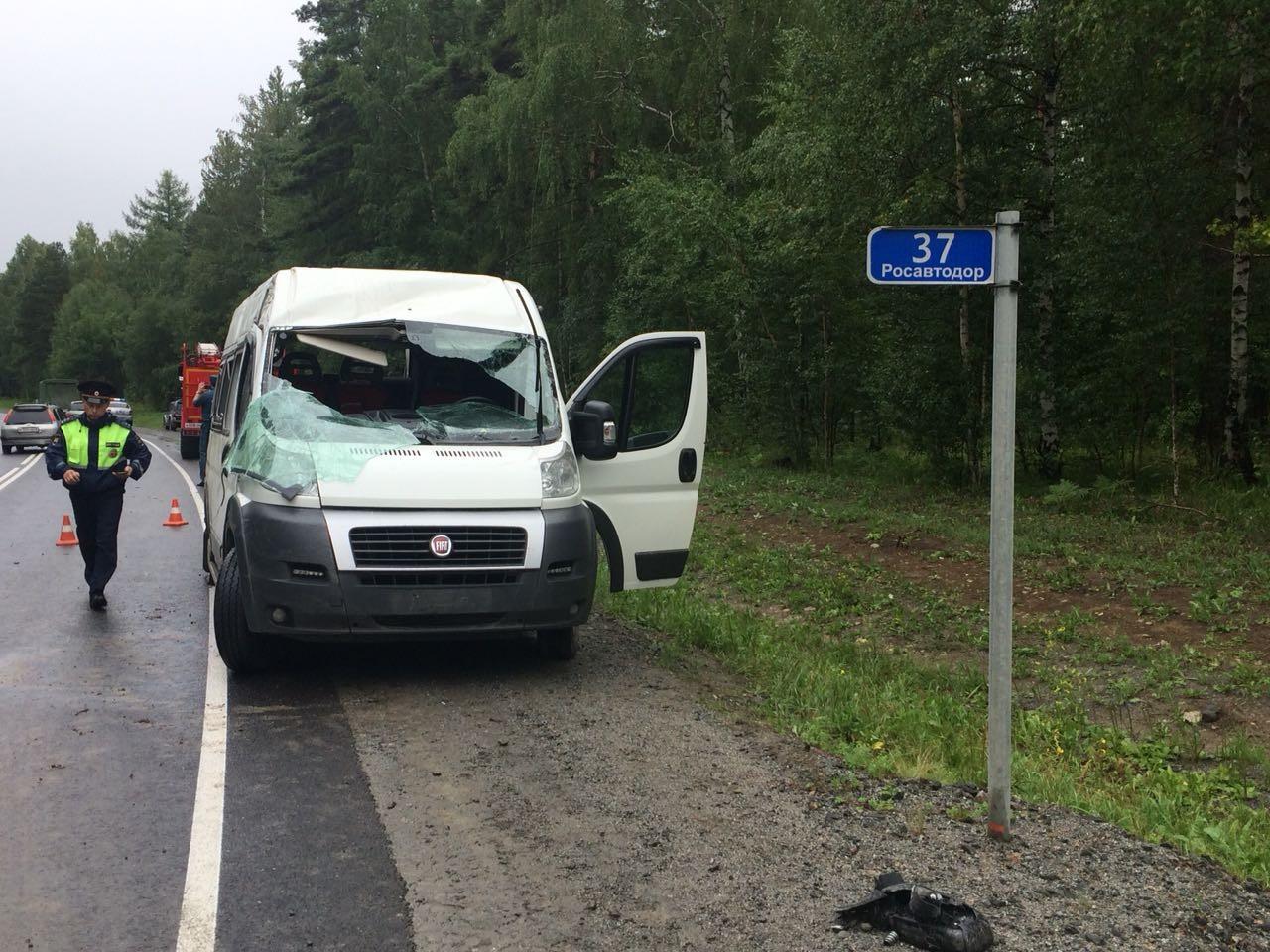 В Шелеховском районе столкнулись маршрутка и легковое авто