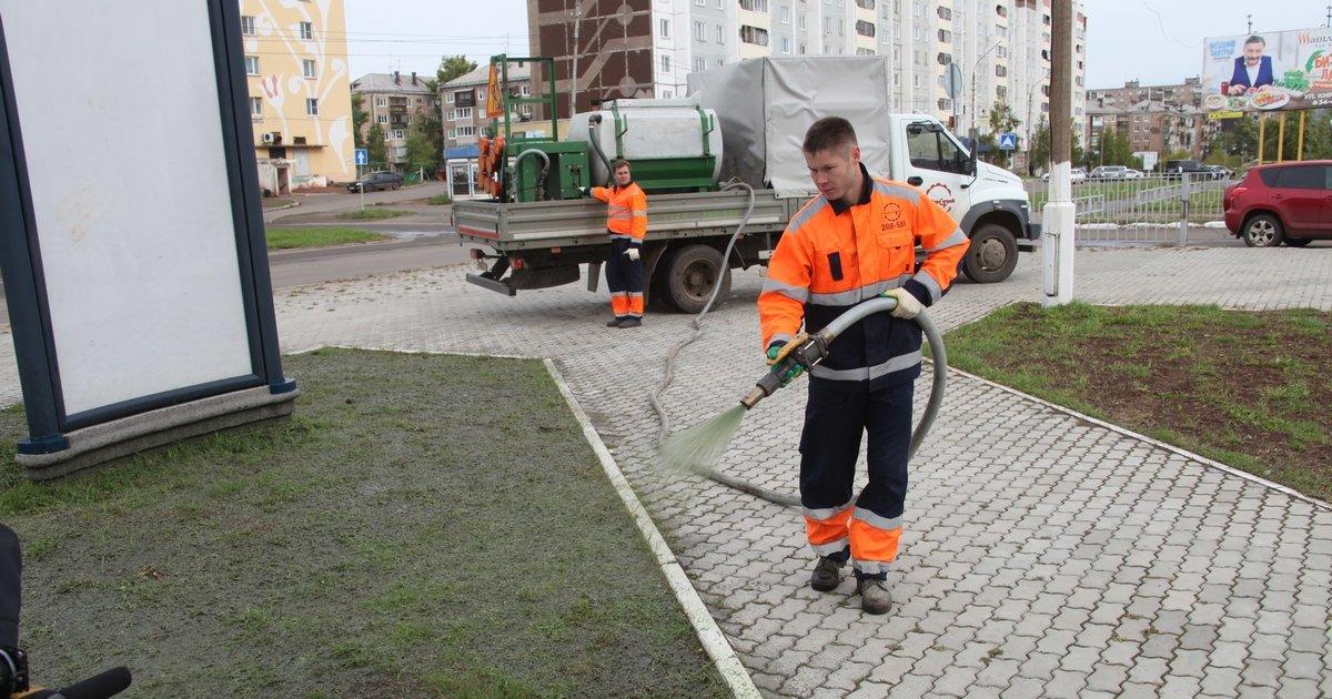 В Братске проводят экспериментальный гидропосев травы