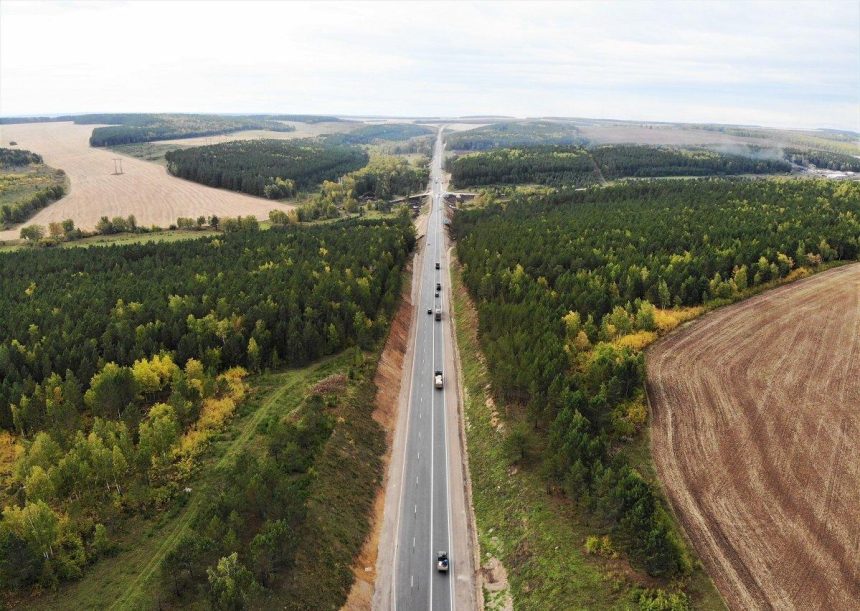 10 километров трассы "Сибирь" отремонтировали в Черемховском районе