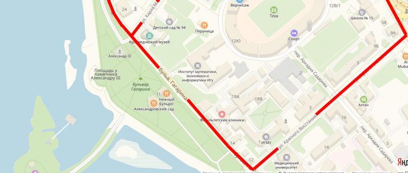 1 декабря ограничат движение транспорта по центральным улицам Иркутска