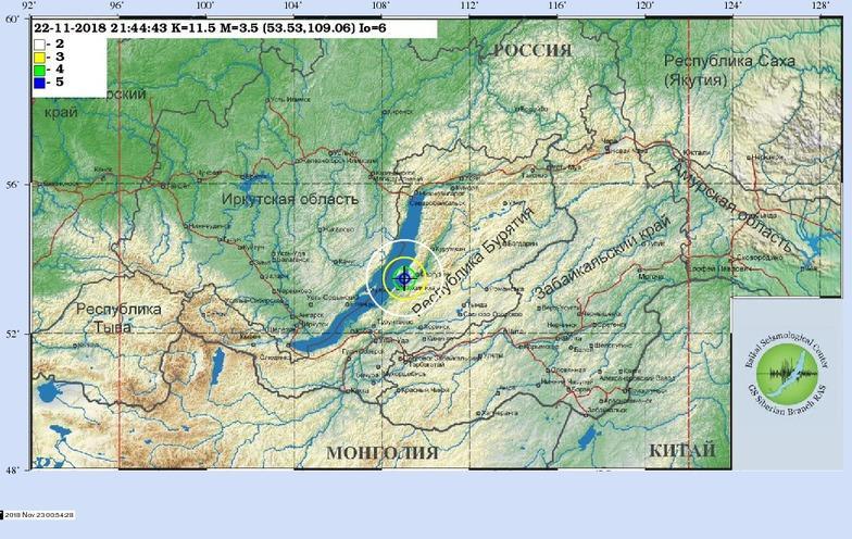 На Байкале произошло землетрясение в пять баллов