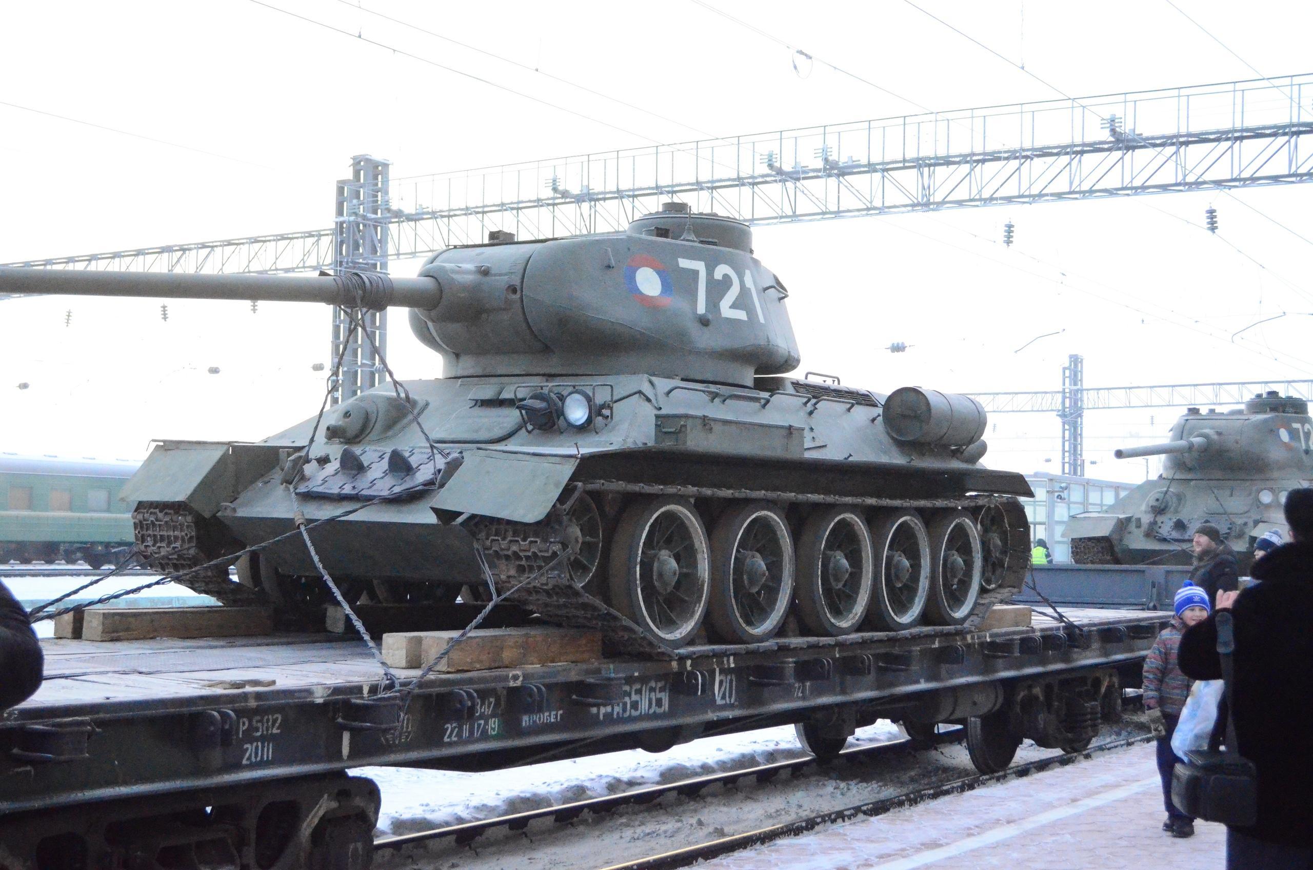 Эшелон из 30 танков проехал через Иркутск