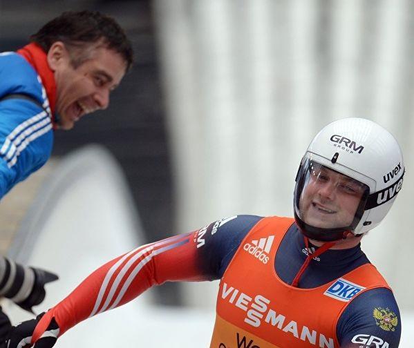 Саночник из Братска выиграл Чемпионат Европы и спел гимн России а капелла. Видео