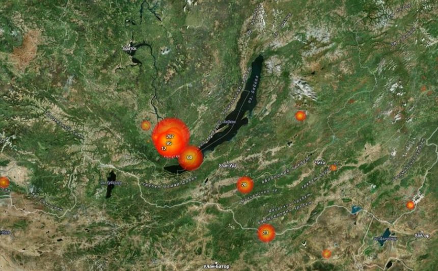 Пожары в Приангарье сохраняются