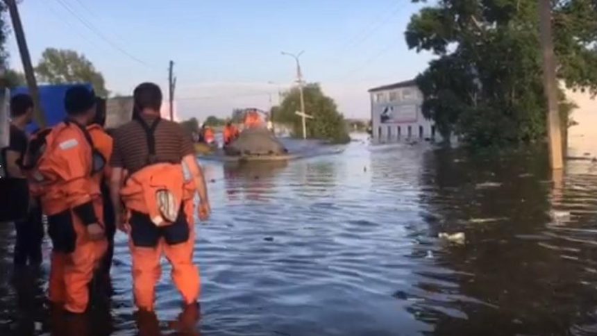 Эвакуация населения в Тулуне. Видео и фото