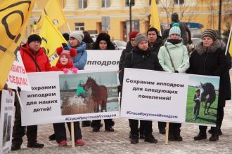 Более 200 иркутян вышли на митинг в защиту ипподрома