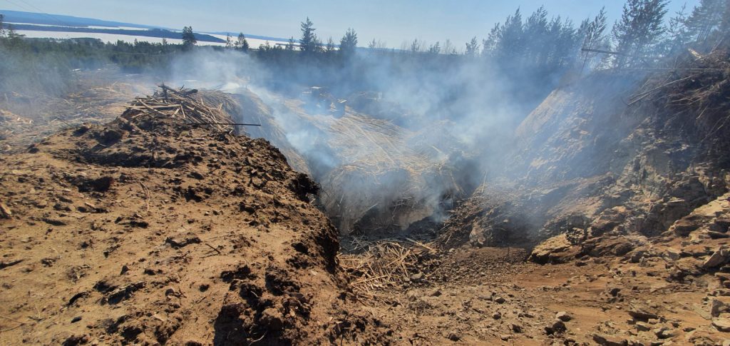 Два предприятия Железнодорожного МО создали угрозу лесному массиву, сжигая отходы лесопиления
