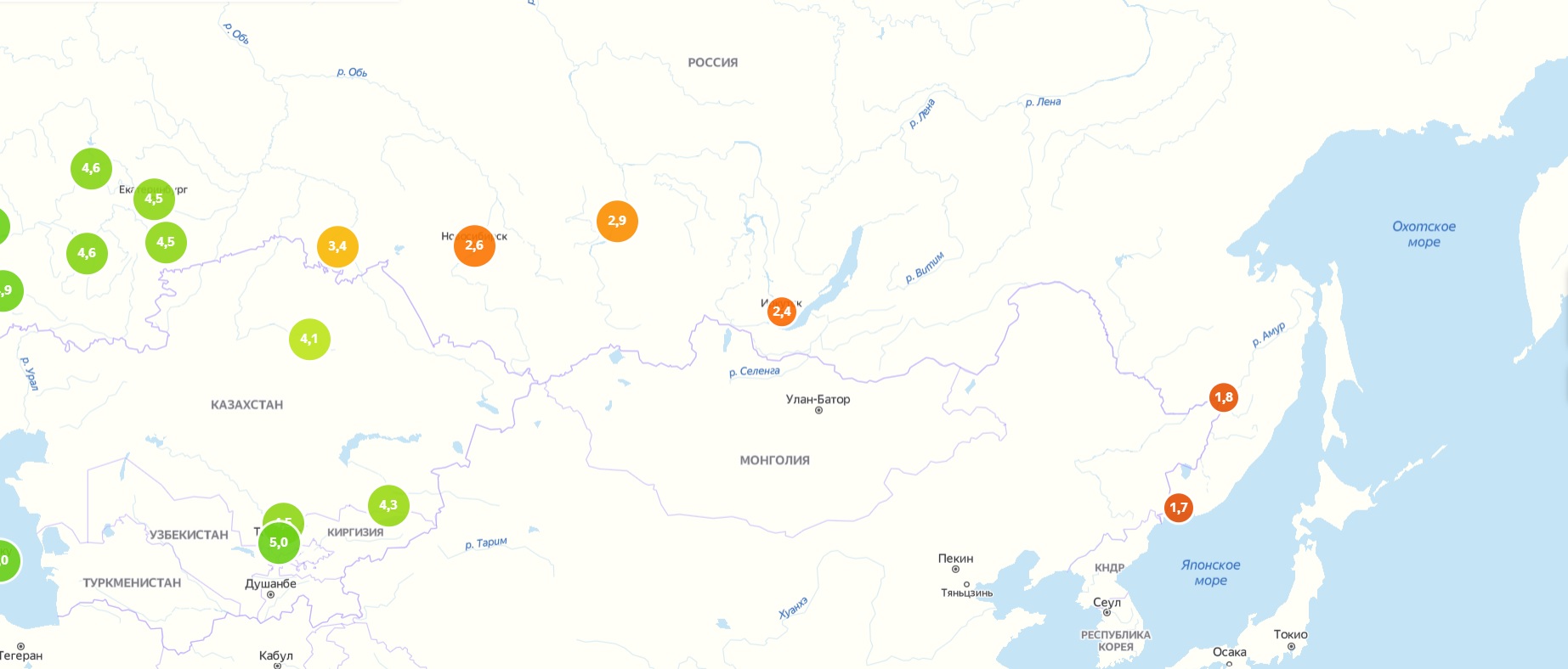 Индекс самоизоляции в Иркутске 13 апреля составляет всего 2,4 балла из пяти