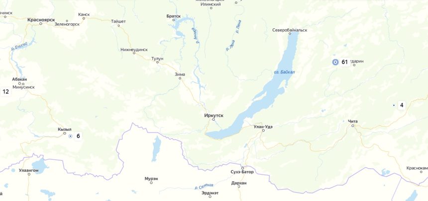 Коронавирус в Иркутской области выявлен в шести районах. Карта