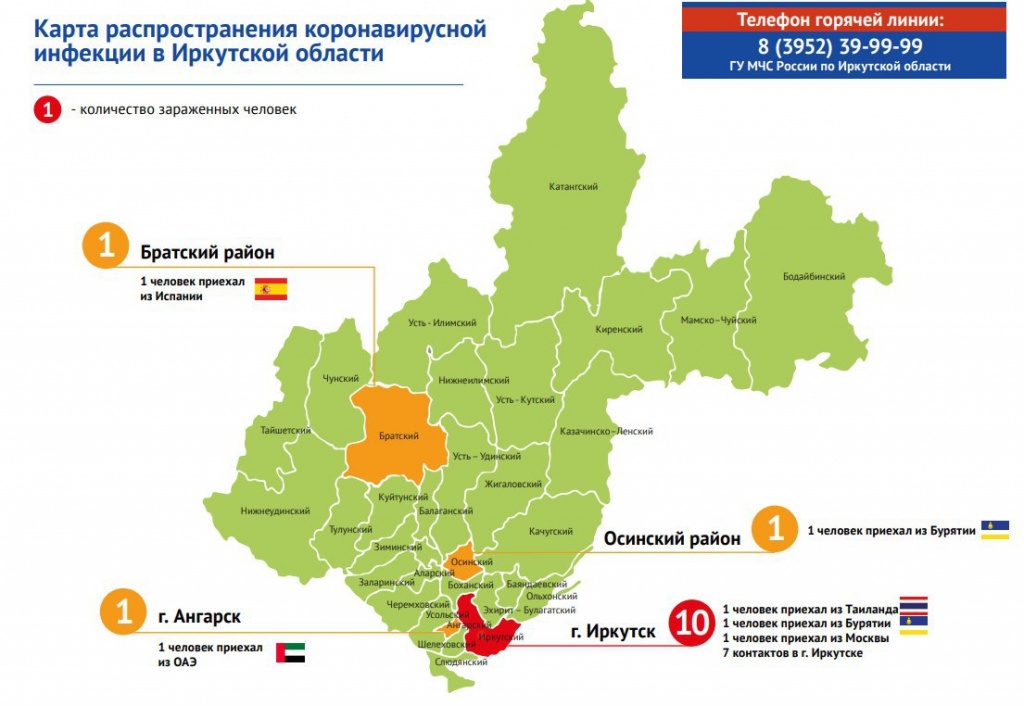 В Иркутской области на 7 апреля подтверждено 14 случаев коронавируса