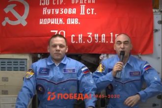 Космонавт Анатолий Иванишин поздравил граждан с Днём Победы с борта МКС