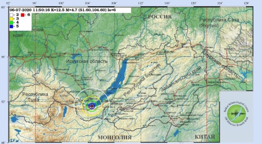 Землетрясение 6 июля на Байкале оценили в пять-шесть баллов