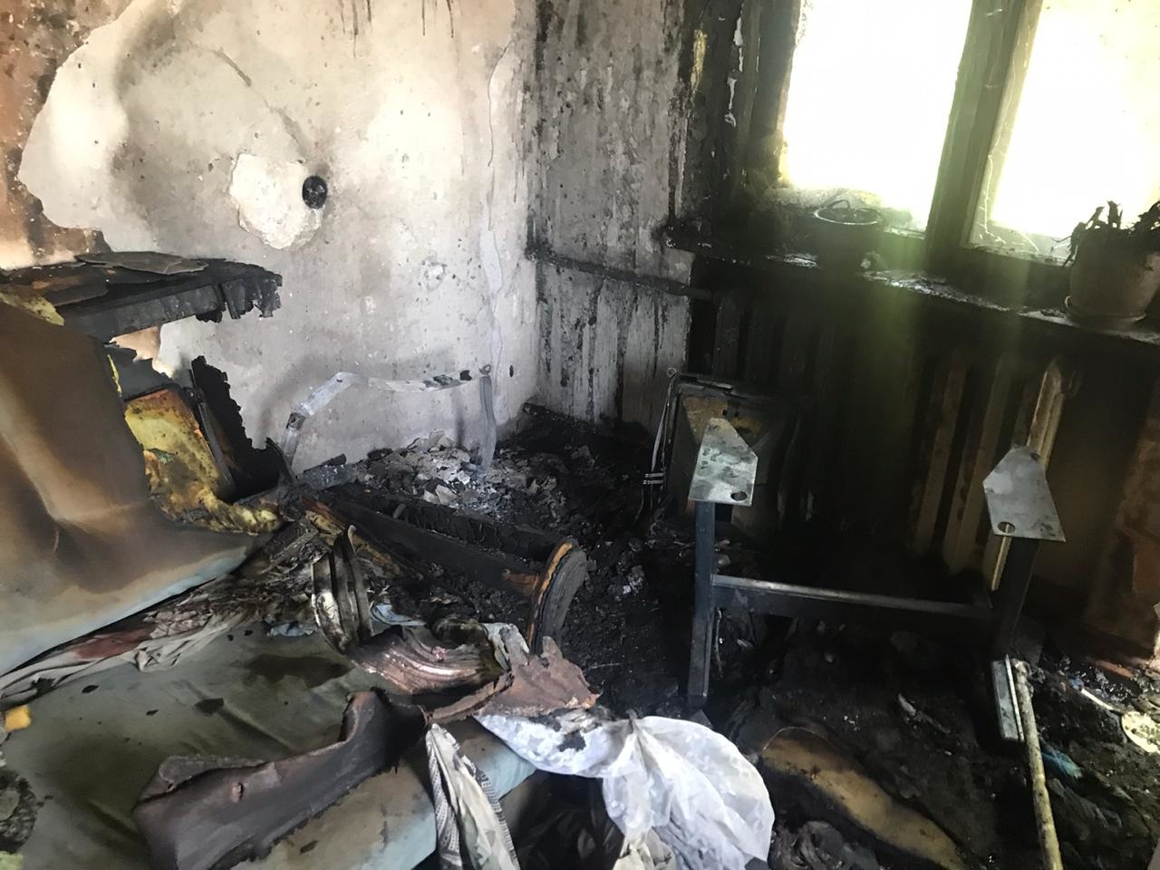 Сгорела квартира в Иркутс