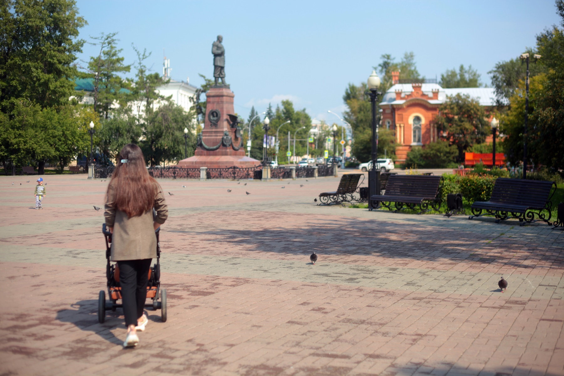 Как преобразился бульвар Гагарина в Иркутске за лето