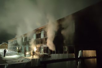 Больница горела в поселке Октябрьский Чунского района 24 декабря