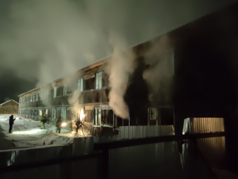 Больница горела в поселке Октябрьский Чунского района 24 декабря