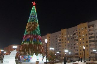 Главную новогоднюю ёлку открыли в Братске