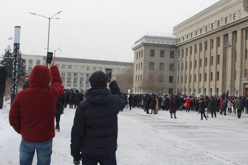 Несанкционированная акция в Иркутске 23 января прошла без столкновений