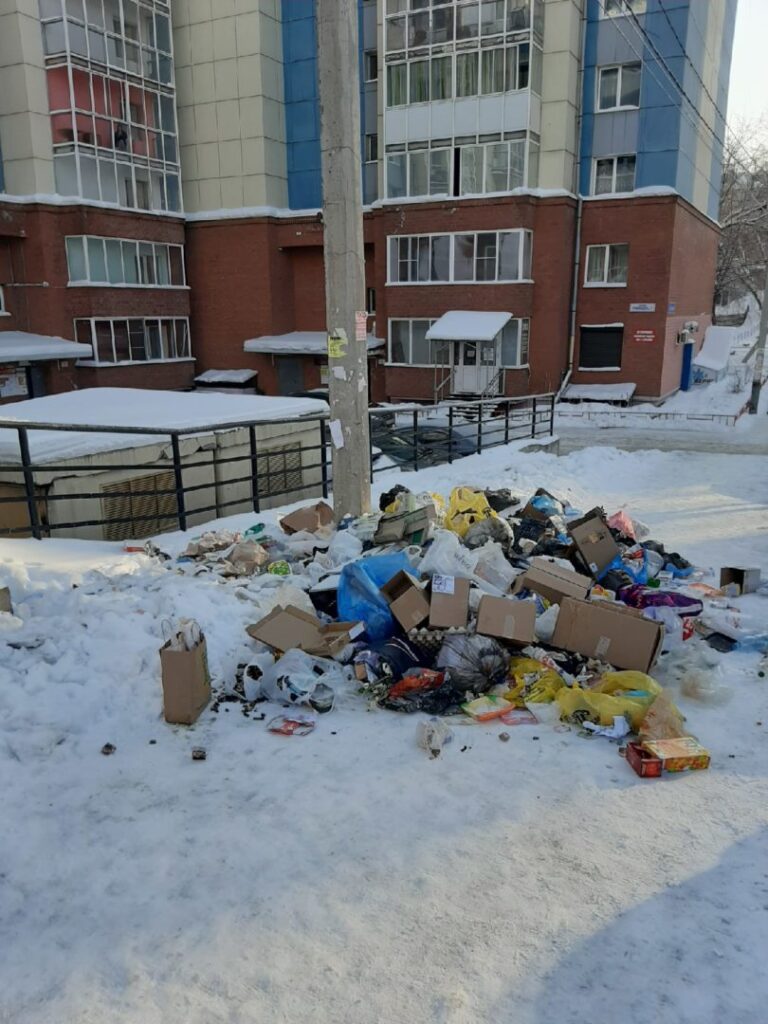 Мусорный коллапс: жители дома по улице Румянцева в Иркутске бьют тревогу