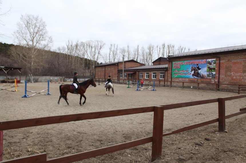 Лицей №1 в Иркутске проводит бесплатные занятия по верховой езде для детей
