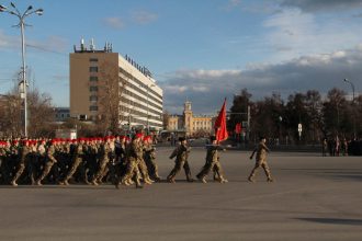 Репетиция Парада Победы в Иркутске. Фото