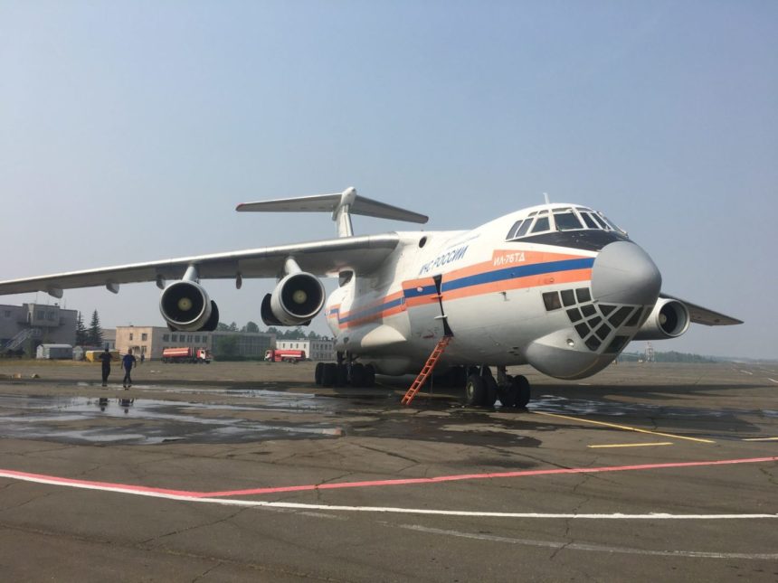 Самолёт Ил-76 прибыл для тушения лесного пожара в Катангском районе Приангарья