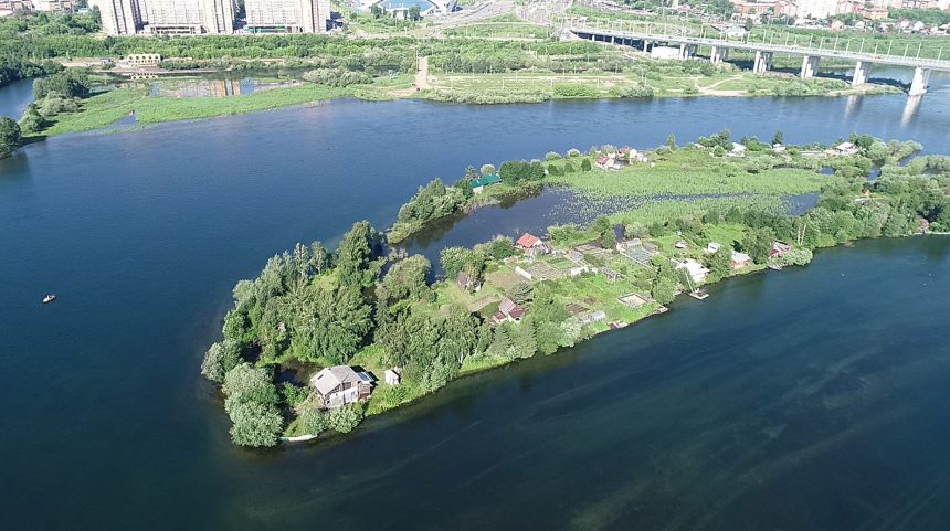 Остров Елизовский подтопило в Иркутске из-за сбросов воды с ГЭС