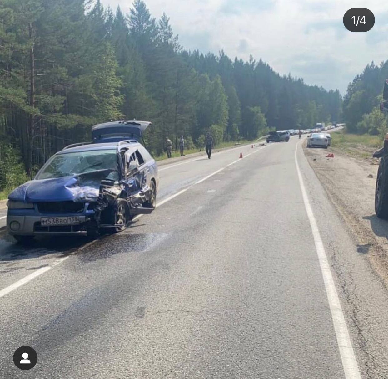 Три человека пострадали в ДТП с тремя машинами в районе села Моты Шелеховского района