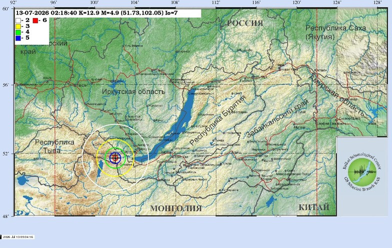 Сильное землетрясение произошло в Бурятии и почувствовалось в Иркутской области