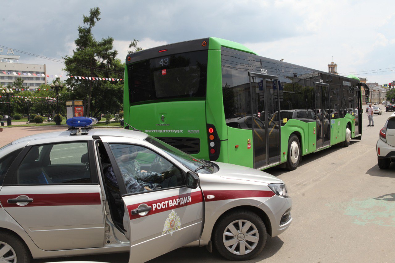 40 иркутских автобусов оборудовали тревожными кнопками Росгвардии