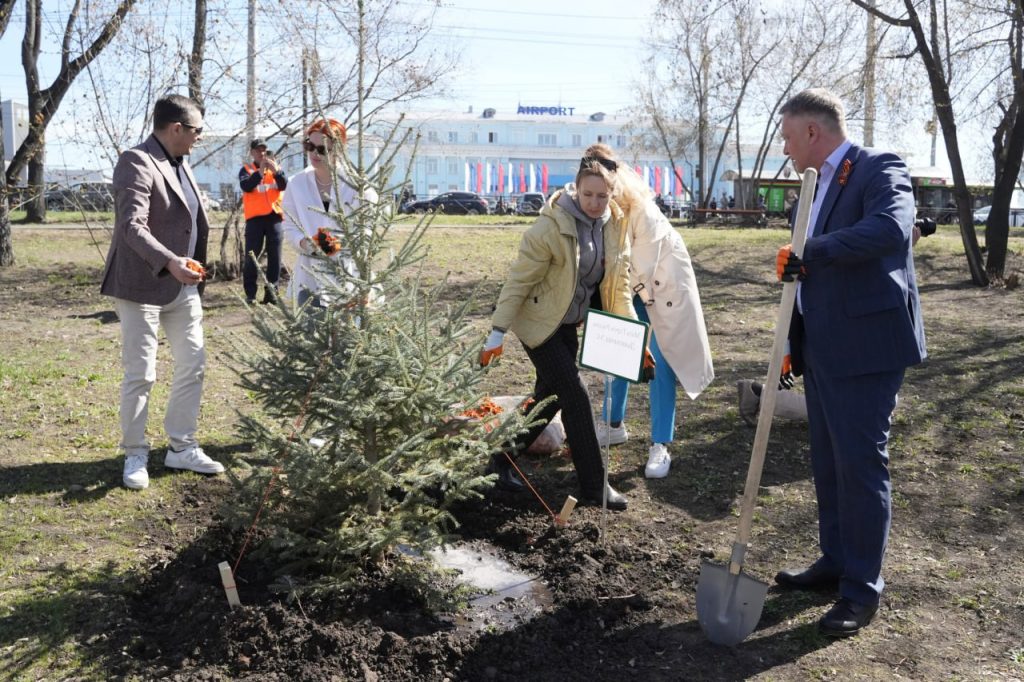 Аллею "Лес Победы" высадили в Иркутске