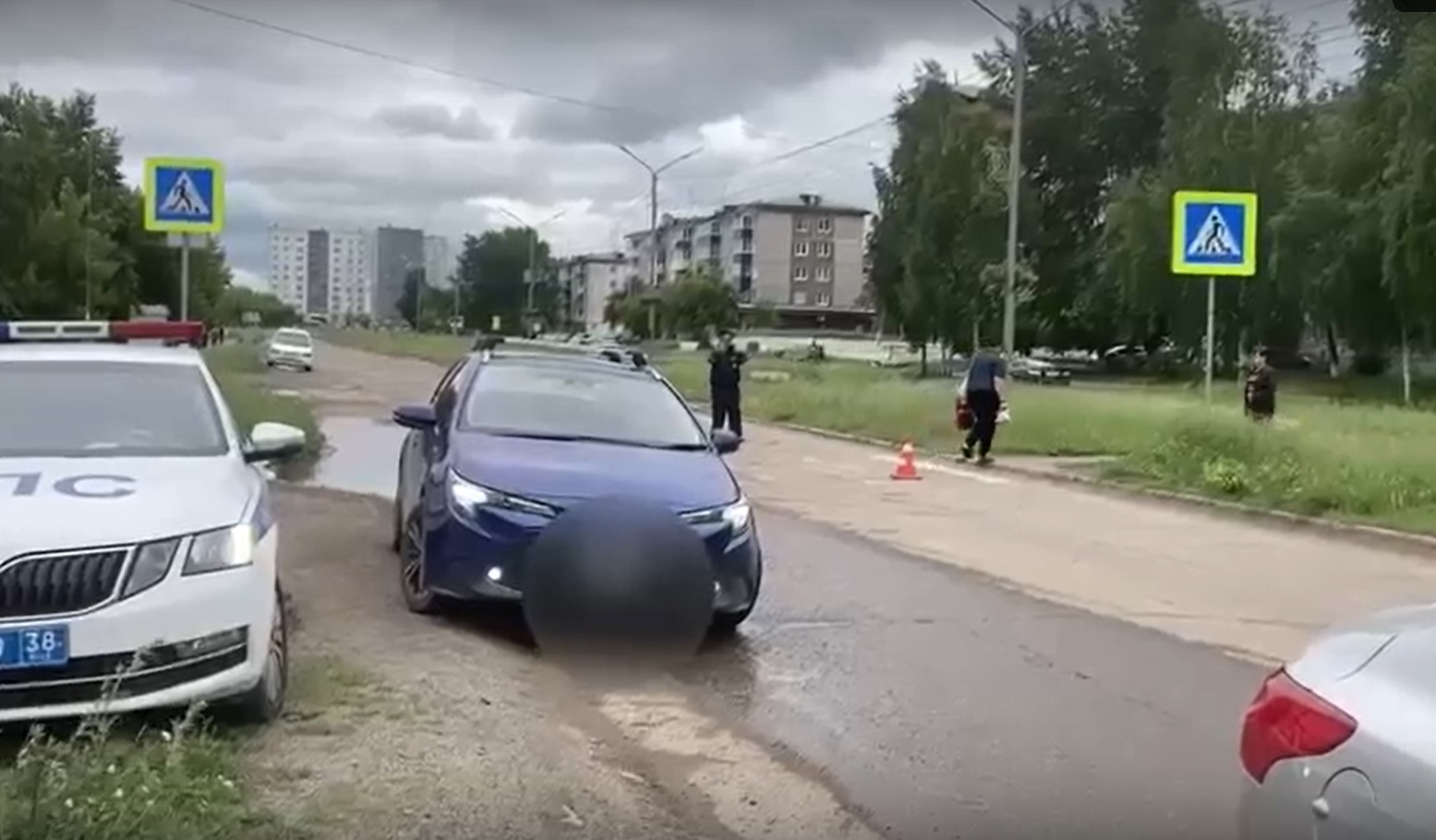 Автомобиль сбил 11-летнего школьника на пешеходном переходе в Усолье-Сибирском