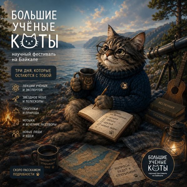 Фестиваль «Большие Ученые Коты» вновь пройдет на Байкале