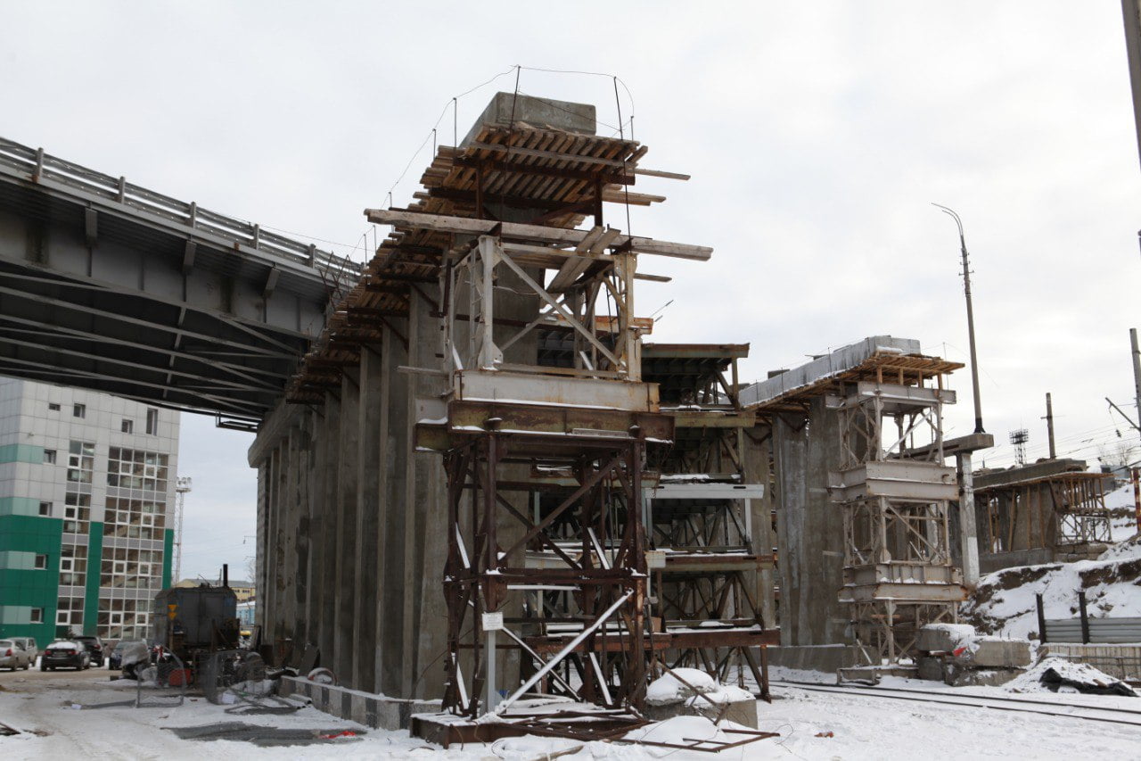 Начат последний этап реконструкции путепровода на Джамбула в Иркутске