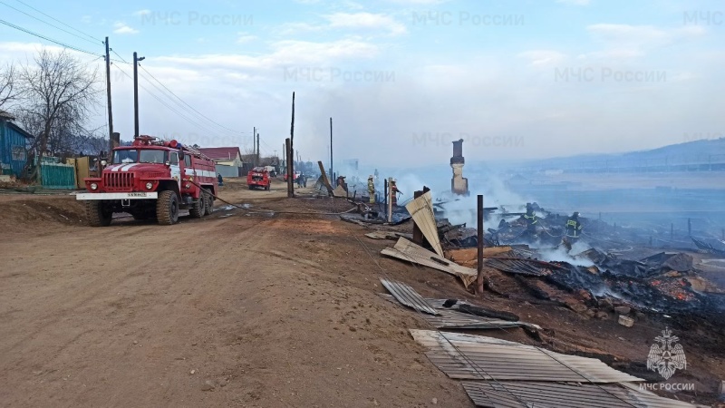 Пожар чуть не уничтожил целое село в Забайкалье