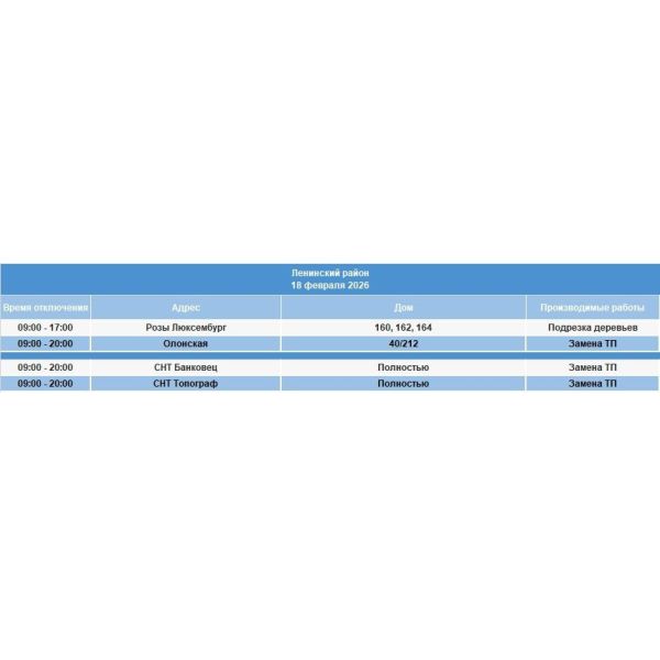 Свет частично отключат в трех районах Иркутска 18 февраля