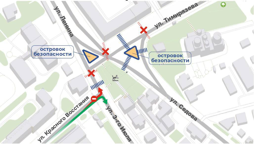 Поворот налево с улицы Красного Восстания в Иркутске запретят с 21 ноября