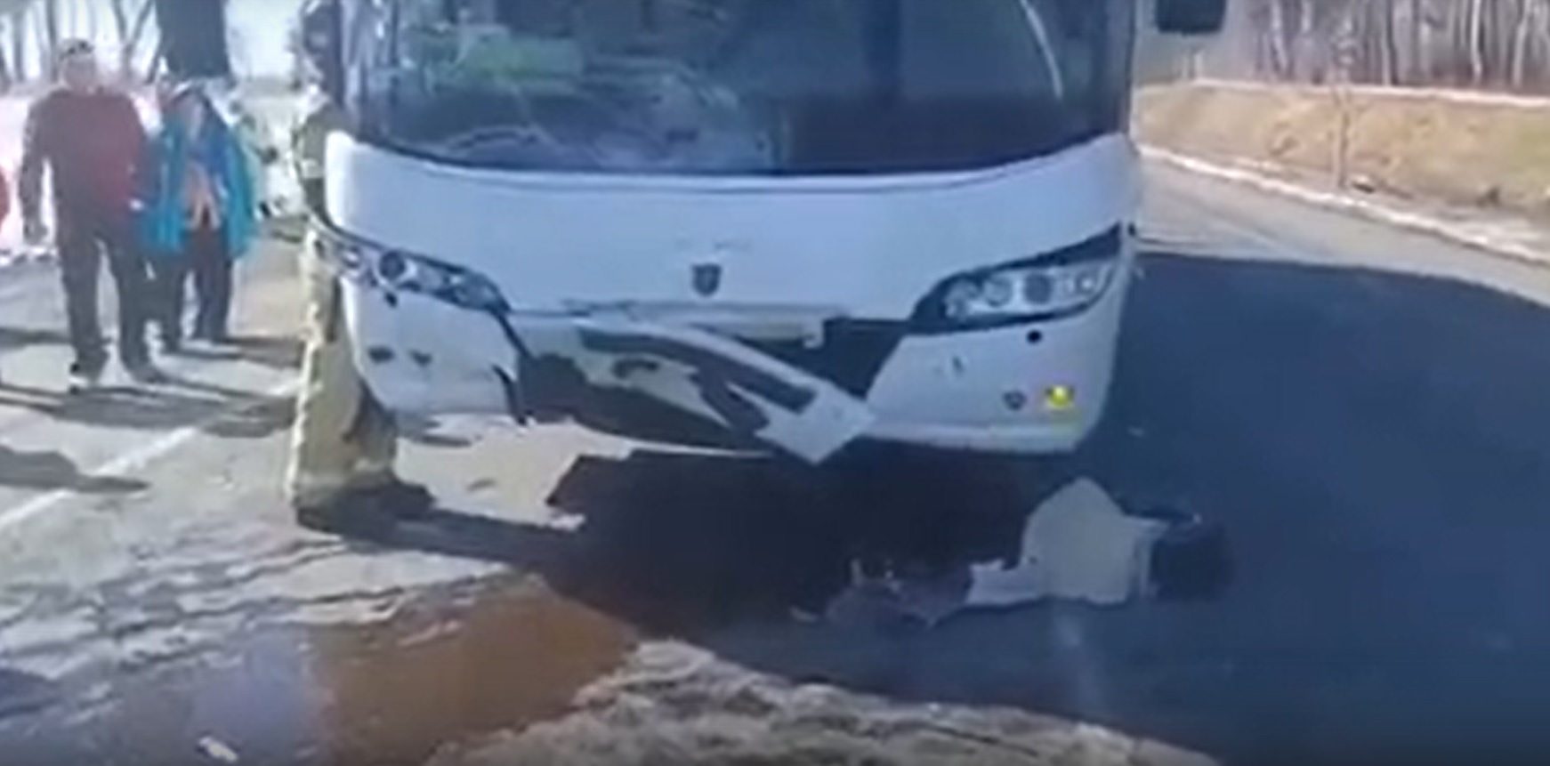 Рейсовый автобус и легковая иномарка столкнулись в Тулунском районе