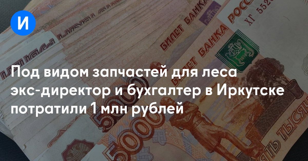 Под видом запчастей для леса экс-директор и бухгалтер в Иркутске потратили 1 млн рублей