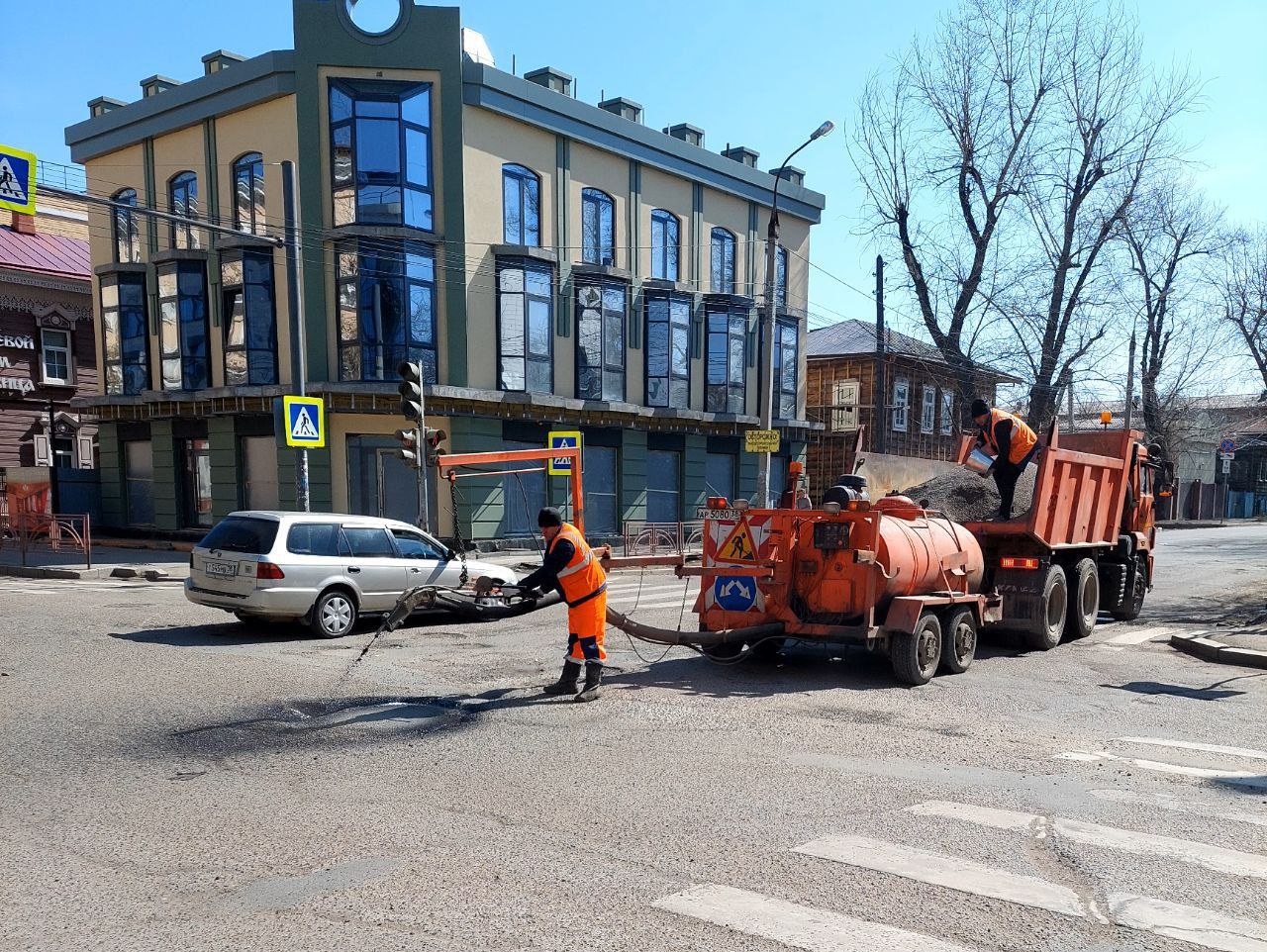 Темпы ямочного ремонта в Иркутске увеличили на выходных