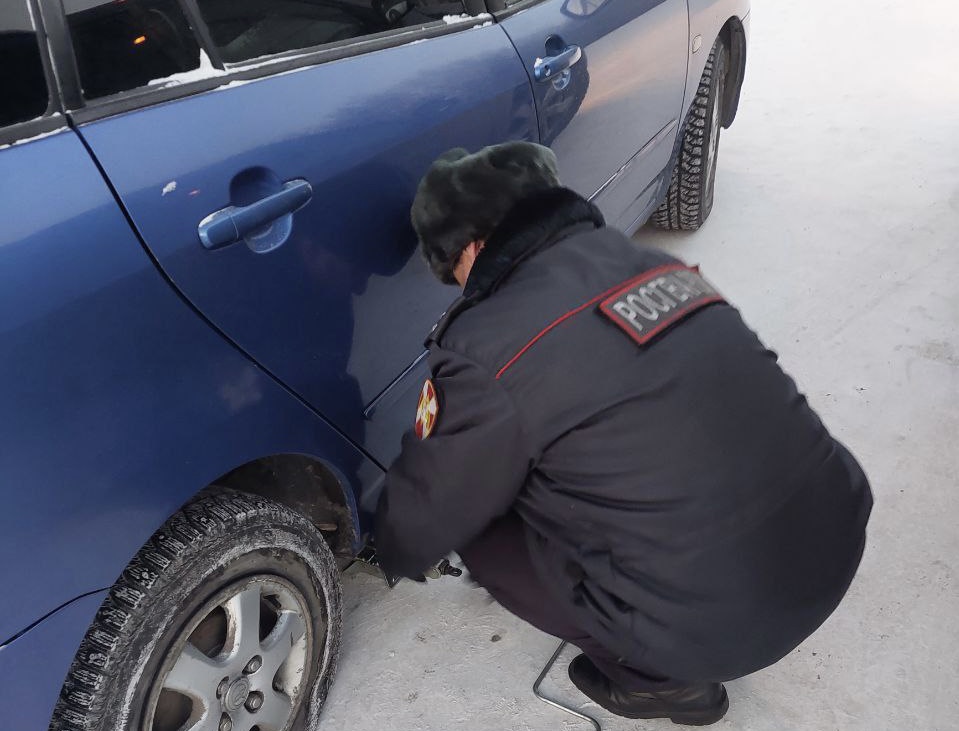 В Иркутске росгвардеец помог автоледи, у которой сломалась машина в минус 37