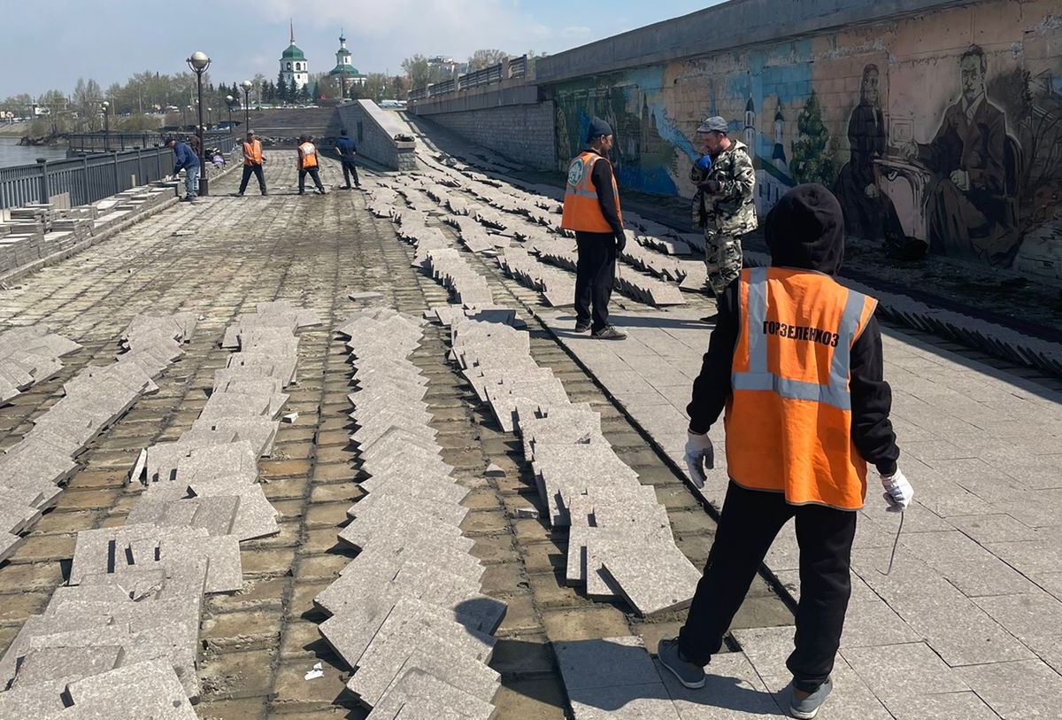 Второй этап ремонта Нижней Набережной начался в Иркутске