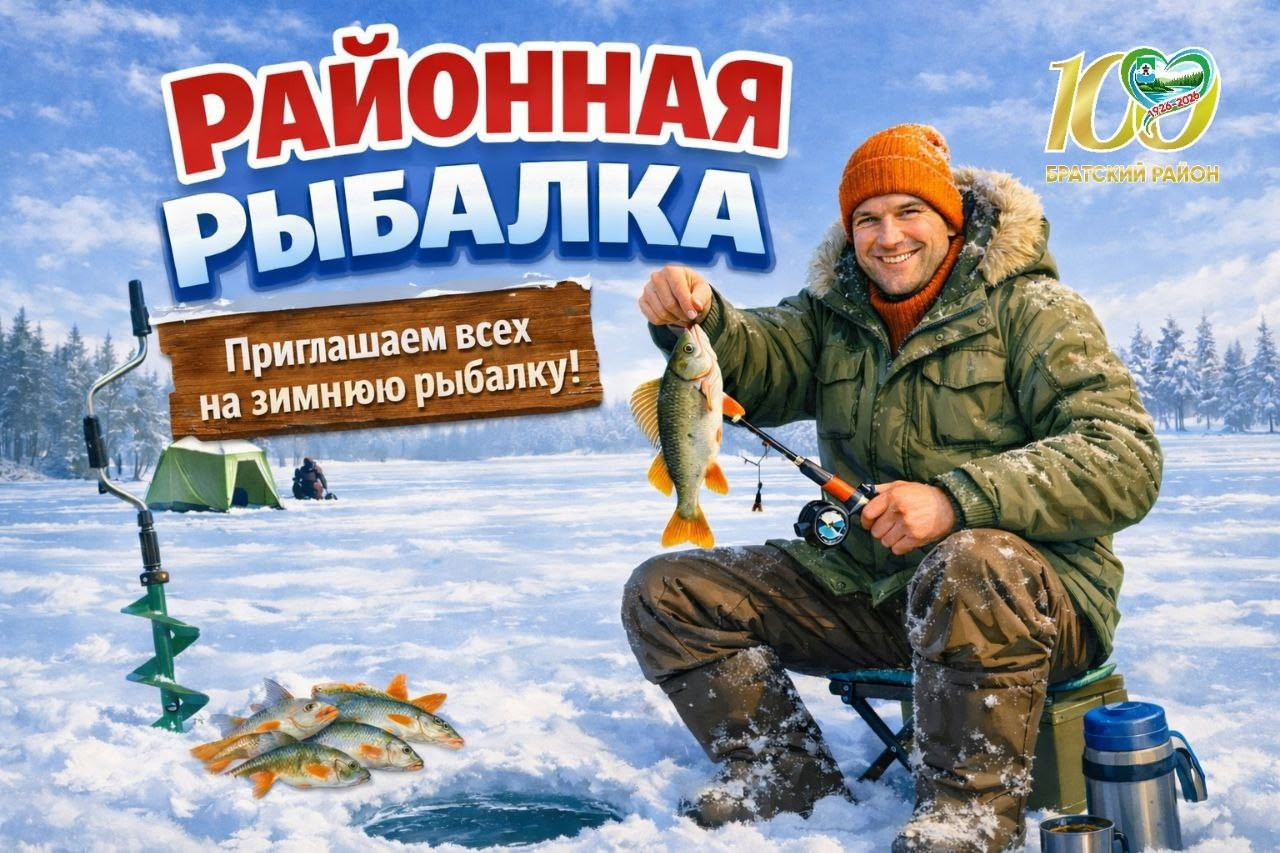 Мужчина с уловом на зимней рыбалке